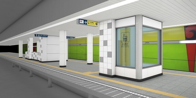 仲御徒町駅のホーム階（東京メトロ提供）